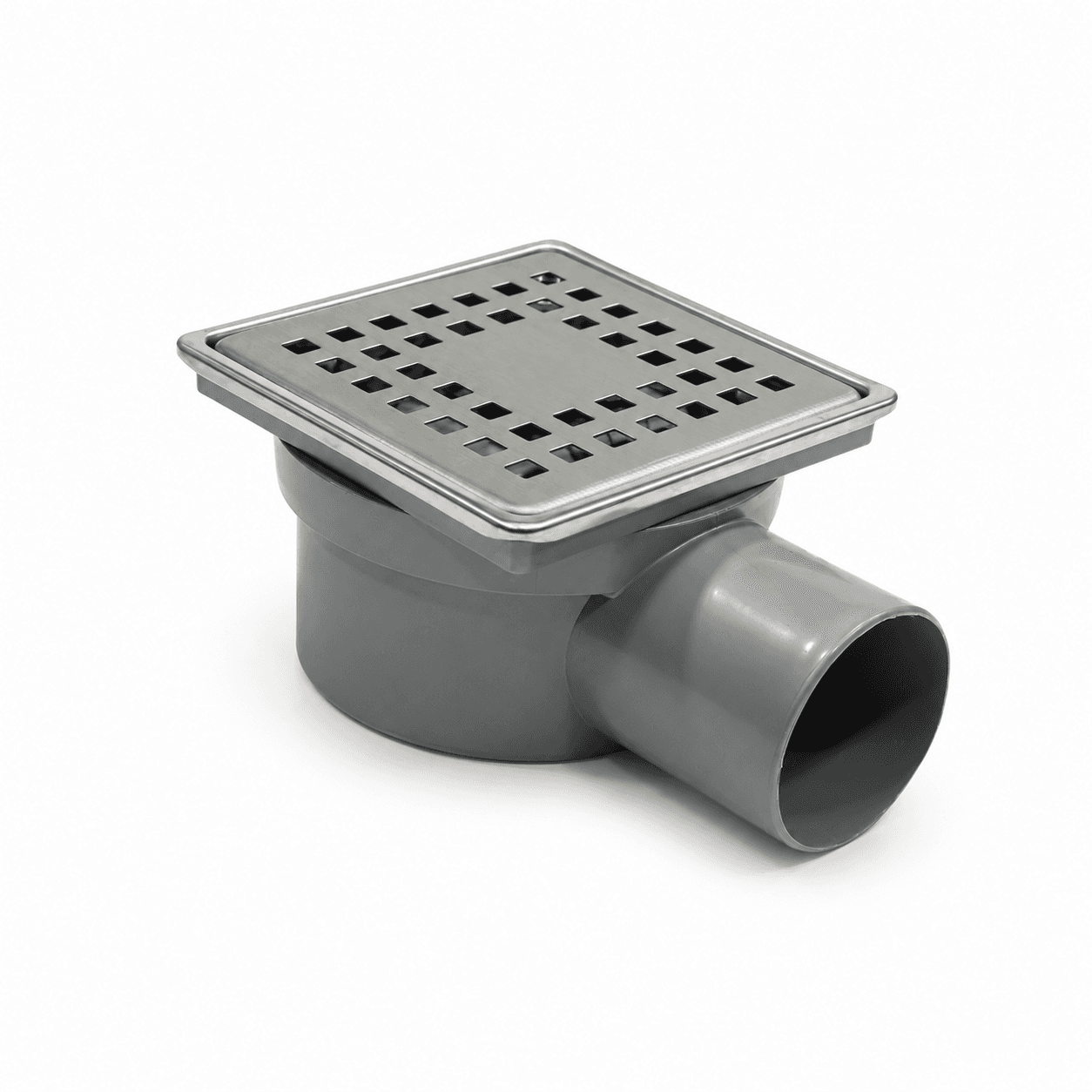Purvex Home 10x10 Paslanmaz Metal Çerçeveli Paslanmaz Yer Süzgeci - Yandan Çıkışlı