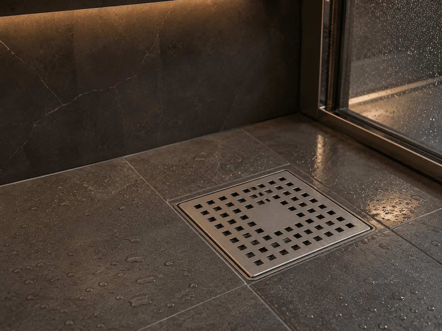 15x15 Paslanmaz Izgaralı Yandan Çıkışlı 50'lik Banyo Yer Süzgeci 8