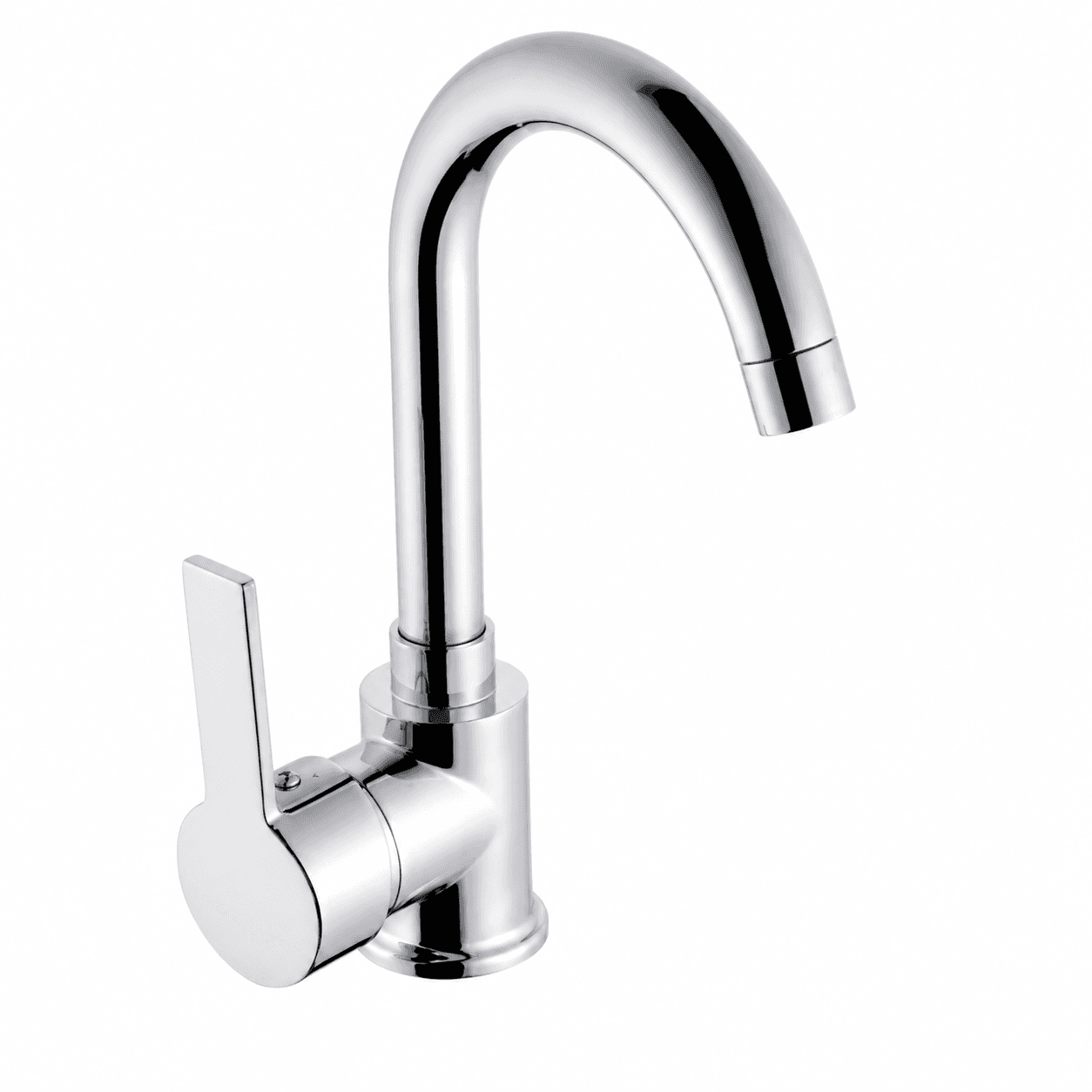 Delta Kuğu Boru Lavabo Bataryası – Tek Kollu Banyo Armatürü, Krom 3