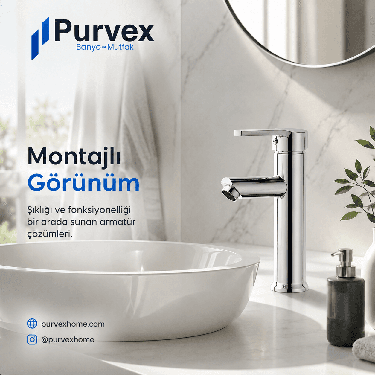 Delta Kompakt Lavabo Bataryası – Tek Kollu Banyo Armatürü, Krom 7