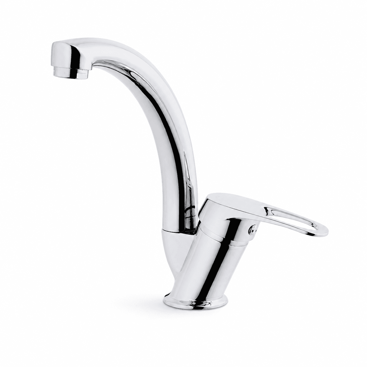 Purvex Home Klasik Kuğu Lavabo Bataryası Aç Kapa Eviye Musluğu Mutfak Ve Banyo Tezgah Üstü Krom Pirinç Musluk Batarya Seti Lüks Döner Borulu